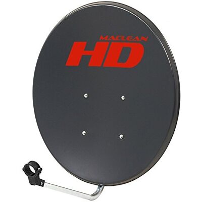 Maclean Mctv-780 Antenna parabolica da 80 cm, zincata, colore: grafite Maclean Mctv-780 Antenna parabolica da 80 cm, zincata, colore: grafite