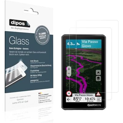 dipos 2x Pellicola Protettiva 9H trasparente per Garmin zumo XT3 4.7 Zoll dipos 2x Pellicola Protettiva 9H trasparente per Garmin zumo XT3 4.7 Zoll