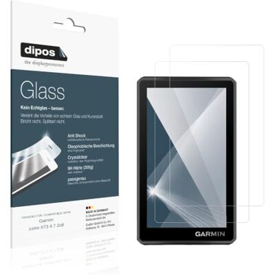 dipos 2x Pellicola Protettiva 9H trasparente per Garmin zumo XT3 4.7 Zoll Non si rompe e non si scheggia, non è vero vetro, Anti-Shock, si adatta perfettamente, antigraffio, senza bolle, autoadesiva dipos 2x Pellicola Protettiva 9H trasparente per Garmin zumo XT3 4.7 Zoll Non si rompe e non si scheggia, non è vero vetro, Anti-Shock, si adatta perfettamente, antigraffio, senza bolle, autoadesiva