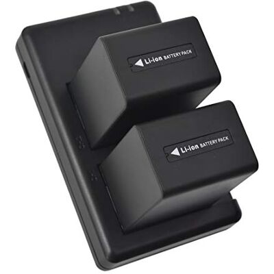DSTE Set di 2 batterie di ricambio NP-FV100 + doppio caricatore USB compatibile con Sony HDR-CX230 HDR-CX260V HDR-CX290 HDR-CX300 HDR-CX305 HDR-CX350V HDR-CX360V HDR-CX380 DSTE Set di 2 batterie di ricambio NP-FV100 + doppio caricatore USB compatibile con Sony HDR-CX230 HDR-CX260V HDR-CX290 HDR-CX300 HDR-CX305 HDR-CX350V HDR-CX360V HDR-CX380