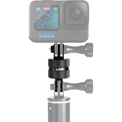 HSU Supporto girevole in alluminio per GoPro, rotazione a 360 gradi, braccio di estensione per Hero 13/12/11/10/9/8/7/6/5/4/3 e la maggior parte delle altre action camera HSU Supporto girevole in alluminio per GoPro, rotazione a 360 gradi, braccio di estensione per Hero 13/12/11/10/9/8/7/6/5/4/3 e la maggior parte delle altre action camera