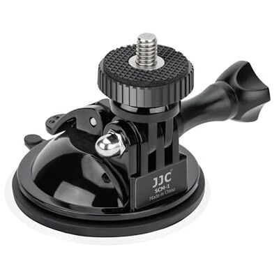 JJC Supporto a ventosa per microfono a LED e accessori a vite da 1/4"-20 per laptop e altro ancora, per GoPro Hero/DJI Osmo Action Camera Car Dash Holder JJC Supporto a ventosa per microfono a LED e accessori a vite da 1/4"-20 per laptop e altro ancora, per GoPro Hero/DJI Osmo Action Camera Car Dash Holder