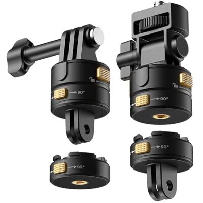 NEEWER Kit di Supporto Action Camera 6 in 1, Compatibile con Hero 13 12 11 Max DJI Osmo Action Insta360, Attacco Magnetico a Sgancio Rapido con Filettatura 1/4" e Dita Pieghevoli per Scatti POV, GP-23 NEEWER Kit di Supporto Action Camera 6 in 1, Compatibile con Hero 13 12 11 Max DJI Osmo Action Insta360, Attacco Magnetico a Sgancio Rapido con Filettatura 1/4" e Dita Pieghevoli per Scatti POV, GP-23
