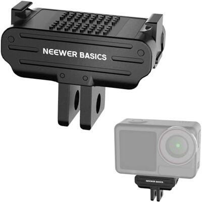 NEEWER Adattatore Supporto Magnetico a Sgancio Rapido Compatibile con DJI OSMO Action 5 Pro 4 3 360, Accessori Staffa Base Action Cam Pieghevole con 2 Punte e Filettatura 1/4" per Riprese Video, DP04 NEEWER Adattatore Supporto Magnetico a Sgancio Rapido Compatibile con DJI OSMO Action 5 Pro 4 3 360, Accessori Staffa Base Action Cam Pieghevole con 2 Punte e Filettatura 1/4" per Riprese Video, DP04