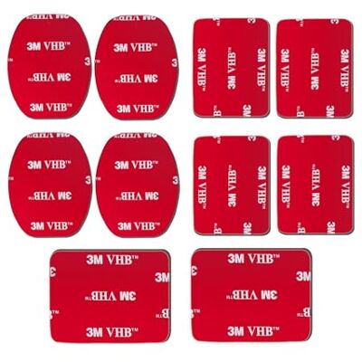 micros2u Cuscinetti Adesivi biadesivi 3M (Confezione da 10) per GoPro Hero. 4 Piatti, 6 curvi. micros2u Cuscinetti Adesivi biadesivi 3M (Confezione da 10) per GoPro Hero. 4 Piatti, 6 curvi.