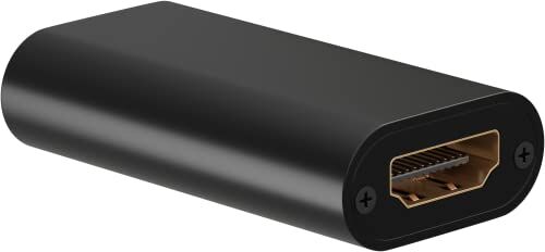 goobay 58491 Amplificatore di segnale HDMI 4K @ 30Hz – per estendere una connessione HDMI fino a 40 m/Alloggiamento piatto robusto in alluminio/Nero