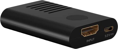 goobay 58492 Amplificatore di segnale HDMI 4K @ 60Hz – per estendere una connessione HDMI fino a 30 m/Alloggiamento piatto robusto in alluminio/Nero