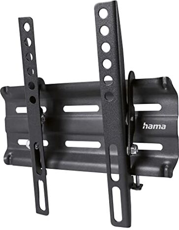 Hama Supporto TV da parete inclinabile (19-48) pollici per TV fino a 25 kg, max. VESA 200x200, supporto da parete inclinabile per TV (incluso tassello Fischer e istruzioni di montaggio), nero