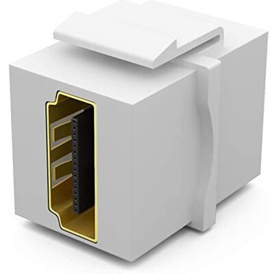 HB-Digital Modulo Keystone con presa HDMI 2.0 Keystone multimediale per supporto pannello patch connettore adattatore accoppiamento Plug & Play bianco HB-Digital Modulo Keystone con presa HDMI 2.0 Keystone multimediale per supporto pannello patch connettore adattatore accoppiamento Plug & Play bianco