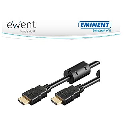 Ewent EW-130109-150-N-P Cavo HDMI 1.4 con Ethernet e Ferriti A/A, Maschio-Maschio, Supporta 3D Fino a 1920x1080p, 15 Metri Ewent EW-130109-150-N-P Cavo HDMI 1.4 con Ethernet e Ferriti A/A, Maschio-Maschio, Supporta 3D Fino a 1920x1080p, 15 Metri