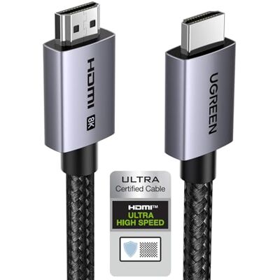 UGREEN Cavo HDMI 2.1 Certificato 10K 8K 60Hz 4K 240Hz 48Gbps (2M) UGREEN Cavo HDMI 2.1 Certificato 10K 8K 60Hz 4K 240Hz 48Gbps (2M)