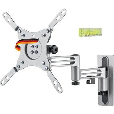 SCHWAIGER LWHD4315 513 Montaggio TV a parete 13-43 pollici Montaggio TV inclinabile, girevole, ruotabile max. 15 kg max. standard VESA 200x200 argento incl. accessori di montaggio SCHWAIGER LWHD4315 513 Montaggio TV a parete 13-43 pollici Montaggio TV inclinabile, girevole, ruotabile max. 15 kg max. standard VESA 200x200 argento incl. accessori di montaggio