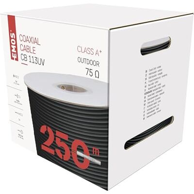 EMOS - CB113UV - 75 Ohm - 250 m - Cavo coassiale EMOS - CB113UV - 75 Ohm - 250 m - Cavo coassiale