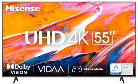 Hisense 55" UHD 4K 55A6K Smart TV VIDAA U6, Dolby Vision, HDR 10+, Alexa, Tuner DVB-T2/S2 HEVC 10, Nero (2023)