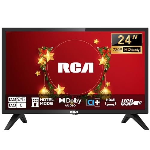 RCA TV 24 pollici(60 cm) Televisori HD Ready Dolby Audio Triplo Tuner(DVB-T/T2-C-S/S2) USB HDMI CI/CI+ Modalità hotel (2024)