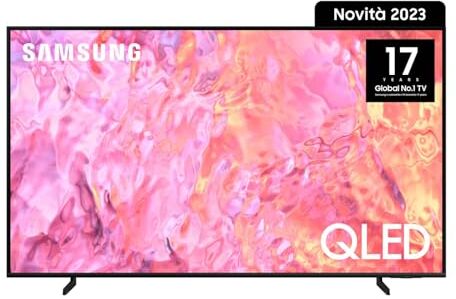 Samsung TV QE55Q60CAUXZT QLED 4K, Smart TV 55" Processore Quantum 4K Lite, 100% volume colore con Quantum Dot, OTS Lite, Integrato con Bixby e Alexa compatibile con Google Assistant, Black 2023