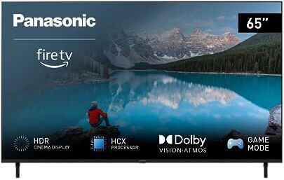 Panasonic TX-65MX800E, Smart TV LED 4K Ultra HD 65 Pollici, High Dynamic Range (HDR), Dolby Atmos e Dolby Vision, Fire TV, Prime Video, Alexa, Netflix, Modalità Gioco, Nero