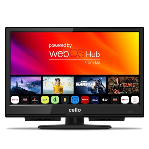 Cello C1624WS 16" Smart TV WEBOS LG Full HD LED TV Triplo Sintonizzatore, DVB-T/T2-C-S/S2, HDMI, USB, Bluetooth, 230V, per un'Esperienza Sonora