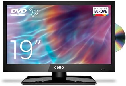 Cello C1920FSDE 19" (47 cm Diagonale) HD Ready LED TV con Incorporato DVD Player und DVBT2 S2 Triple Tuner