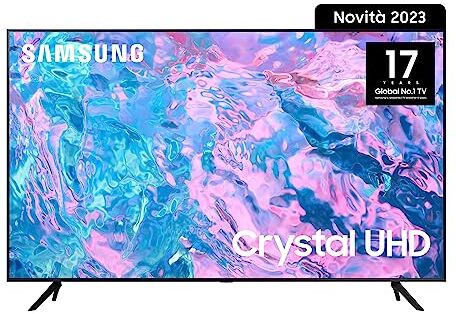 Samsung Crystal UHD UE65CU7170UXZT, Smart TV 65" Serie CU7000, Crystal UHD 4K, BLACK , 2023, DVB-T2