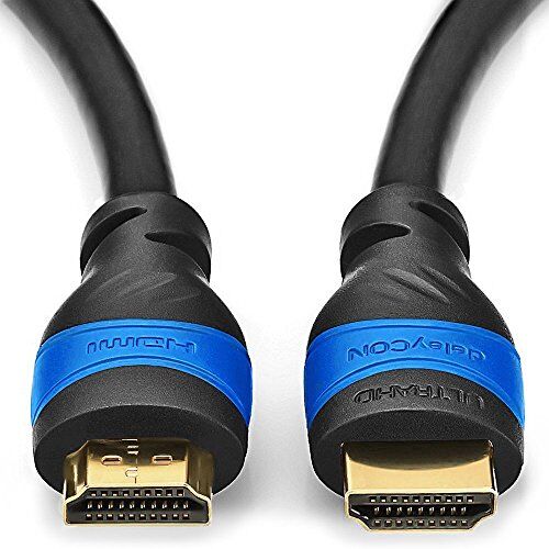 deleyCON 20m Cavo HDMI Compatibile con HDMI 2.0a/b/1.4a 4K UHD 2160p (4096x2160 Pixel) Full HD HDTV 1080p HDCP Dolby Ethernet LCD LED OLED Nero