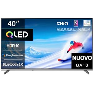 CHiQ 40QA10 40 Pollici QLED Full HD Smart TV HDR10, Dolby Audio, Chromecast Integrato, HEVC Main 10, Triplo Tuner (DVB-C/T/T2/S/S2), Nuovo Modello CHiQ 40QA10 40 Pollici QLED Full HD Smart TV HDR10, Dolby Audio, Chromecast Integrato, HEVC Main 10, Triplo Tuner (DVB-C/T/T2/S/S2), Nuovo Modello