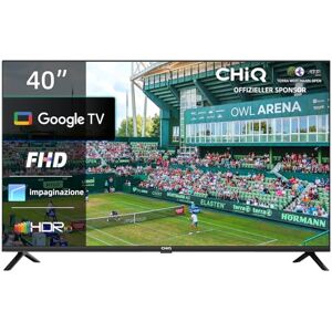 CHiQ TV L40G7V da 40 pollici, Google TV, FHD, Design senza cornice, Assistente Google, Google Play, Chromecast integrato, Triplo sintonizzatore (DVB-T2/S2/C), 5G Wi-Fi, Bluetooth, HDMI ARC, USB2.0 CHiQ TV L40G7V da 40 pollici, Google TV, FHD, Design senza cornice, Assistente Google, Google Play, Chromecast integrato, Triplo sintonizzatore (DVB-T2/S2/C), 5G Wi-Fi, Bluetooth, HDMI ARC, USB2.0
