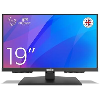Cello C1924SH-12V TV LED Full HD da 19" senza cornice, 12 volt Triplo sintonizzatore, HDMI, registrazione USB e suono Pitch Perfect Ideale per roulotte e camper Cello C1924SH-12V TV LED Full HD da 19" senza cornice, 12 volt Triplo sintonizzatore, HDMI, registrazione USB e suono Pitch Perfect Ideale per roulotte e camper