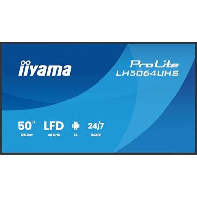 IIYAMA LH7564UHS-B1AG visualizzatore di messaggi Pannello piatto per segnaletica digitale 190,5 cm (75") Wi-Fi 500 cd/m? 4K Ultra HD Nero Processore integrato Android 24/7 IIYAMA LH7564UHS-B1AG visualizzatore di messaggi Pannello piatto per segnaletica digitale 190,5 cm (75") Wi-Fi 500 cd/m? 4K Ultra HD Nero Processore integrato Android 24/7
