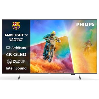 Philips 43PQS8501/12 43 Inch Ambilight 4K QLED Smart TV, Pixel Precise Ultra HD, Titan OS, Dolby Atmos Sound Philips 43PQS8501/12 43 Inch Ambilight 4K QLED Smart TV, Pixel Precise Ultra HD, Titan OS, Dolby Atmos Sound