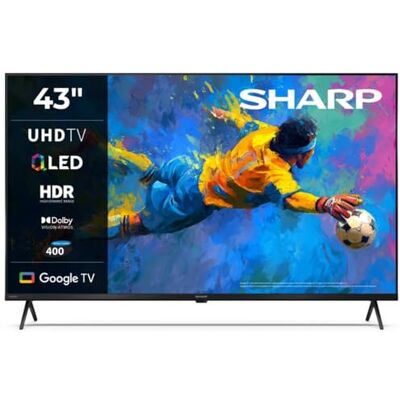 Sharp 43HP5365E GOOGLE TV, 43" UHD,FRAMELESS,60Hz, QLED HDR10,Dolby Vision HDR,Google Assistant con microfono,Chromecast,Bluetooth, DOLBY Atmos 2x10W, HDMI 2.1 x4, USBx2, Colore nero Sharp 43HP5365E GOOGLE TV, 43" UHD,FRAMELESS,60Hz, QLED HDR10,Dolby Vision HDR,Google Assistant con microfono,Chromecast,Bluetooth, DOLBY Atmos 2x10W, HDMI 2.1 x4, USBx2, Colore nero