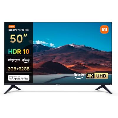 Xiaomi TV F 50, 50 pollici (127 cm), 4K UHD, Smart TV, Fire TV, Triple Tuner DVB-C/S/S2/T/T2,HDR10, MEMC, Modalità Game Boost 120Hz, Controllo Vocale Alexa, 2GB+32GB, Compatibile con AirPlay Xiaomi TV F 50, 50 pollici (127 cm), 4K UHD, Smart TV, Fire TV, Triple Tuner DVB-C/S/S2/T/T2,HDR10, MEMC, Modalità Game Boost 120Hz, Controllo Vocale Alexa, 2GB+32GB, Compatibile con AirPlay