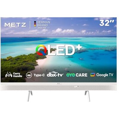 Metz 32 Pollici Smart TV, 32MQE7100Z Televisione Portatile, QLED, Power-C (Compatibile con Power Bank), HDR10, dbx-TV, Dolby Audio, Chromecast, Controllo Vocale,Tuner DVB-T/T2/C/S/S2/Analogico Metz 32 Pollici Smart TV, 32MQE7100Z Televisione Portatile, QLED, Power-C (Compatibile con Power Bank), HDR10, dbx-TV, Dolby Audio, Chromecast, Controllo Vocale,Tuner DVB-T/T2/C/S/S2/Analogico