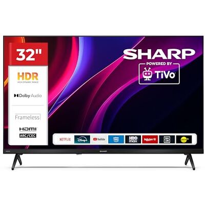 Sharp 32-inch Smart TV HD LED TiVo OS Dolby Digital HDR10 AV1 HDMI con ARC DVB-T/T2/C/S/S2 – 32HE2345E – (HE Series) Sharp 32-inch Smart TV HD LED TiVo OS Dolby Digital HDR10 AV1 HDMI con ARC DVB-T/T2/C/S/S2 – 32HE2345E – (HE Series)