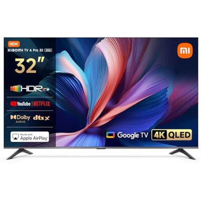 Xiaomi TV A Pro 32, 32 pollici (81 cm), QLED, Smart TV, Google TV, Triple Tuner DVB-C/S/S2/T/T2,Dolby Audio, DTS Virtual:X, DTS-HD, Controllo Vocale, Compatibile con Apple Airplay & Google Cast Xiaomi TV A Pro 32, 32 pollici (81 cm), QLED, Smart TV, Google TV, Triple Tuner DVB-C/S/S2/T/T2,Dolby Audio, DTS Virtual:X, DTS-HD, Controllo Vocale, Compatibile con Apple Airplay & Google Cast