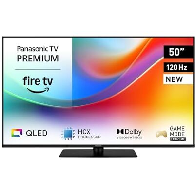 Panasonic Premium TV-50W85BEZ, Serie W85B, 50 Pollici, Smart TV QLED 4K Ultra HD, 2025, 120Hz, Fire TV, Dolby Vision e Atmos, Modalità Game Extreme, Supporto Alexa, Apple, Bluetooth, Nero Panasonic Premium TV-50W85BEZ, Serie W85B, 50 Pollici, Smart TV QLED 4K Ultra HD, 2025, 120Hz, Fire TV, Dolby Vision e Atmos, Modalità Game Extreme, Supporto Alexa, Apple, Bluetooth, Nero