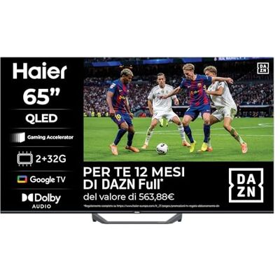 Haier H65S80FUX 65'' TV 4K Ultra HD Smart Wi-Fi Nero Haier H65S80FUX 65'' TV 4K Ultra HD Smart Wi-Fi Nero