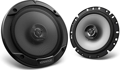 Kenwood , Sistema di altoparlanti KFC-S1756 serie Stage Sound a 2 vie, Potenza di picco 300W, montaggio a filo, doppio cono, Cono del woofer da 17cm in Polypropilene, Nero