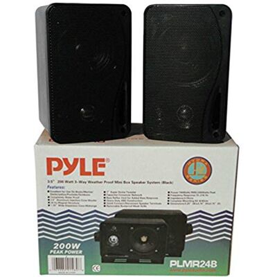 Pyle COPPIA DI CASSE IMPERMEABILI E RESISTENTI ALL'ACQUA E AL SOLE, PLMR24B NERE 15,00 CM 200 WATT RMS E 400 WATT MAX A COPPIA DA ASCOLTO Pyle COPPIA DI CASSE IMPERMEABILI E RESISTENTI ALL'ACQUA E AL SOLE, PLMR24B NERE 15,00 CM 200 WATT RMS E 400 WATT MAX A COPPIA DA ASCOLTO