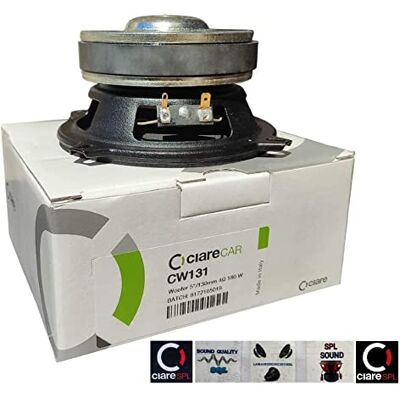 Ciare 1 CW131 woofer altoparlante da 5" 13,00 cm 130 mm diametro 70 watt rms 180 watt max impedenza 4 ohm spl porte portiere e sportelli auto, 1 pezzo Ciare 1 CW131 woofer altoparlante da 5" 13,00 cm 130 mm diametro 70 watt rms 180 watt max impedenza 4 ohm spl porte portiere e sportelli auto, 1 pezzo