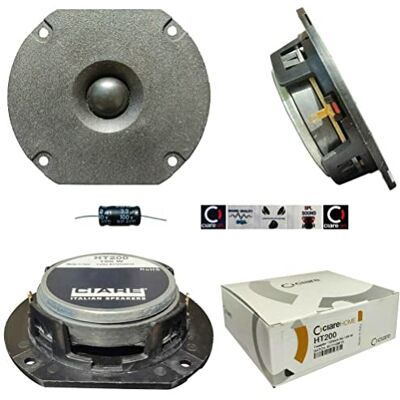 Ciare 1 HT200 dome tweeter driver a cupola nero 60 watt rms 100 watt max da 9,00 x 8,00 cm 90 x 80 mm 3,6" x 3,2" impedenza 8 ohm 90 db casa, 1 pezzo Ciare 1 HT200 dome tweeter driver a cupola nero 60 watt rms 100 watt max da 9,00 x 8,00 cm 90 x 80 mm 3,6" x 3,2" impedenza 8 ohm 90 db casa, 1 pezzo