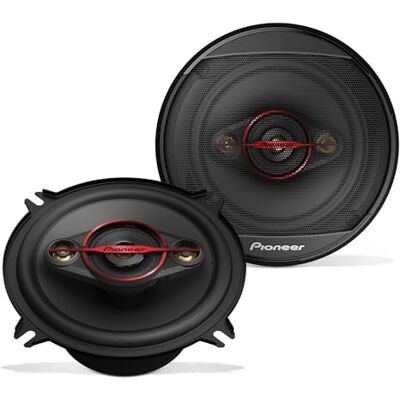 Pioneer Altoparlanti coassiali a 4 vie per auto (coppia) 5-1/4" rotondi, potenza massima 300 W, nero e rosso Pioneer Altoparlanti coassiali a 4 vie per auto (coppia) 5-1/4" rotondi, potenza massima 300 W, nero e rosso