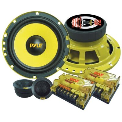 Pyle PLG6C Set di 2 altoparlanti a 2 vie, 16,5 cm, con Tweeter/filtri, 400 W Pyle PLG6C Set di 2 altoparlanti a 2 vie, 16,5 cm, con Tweeter/filtri, 400 W