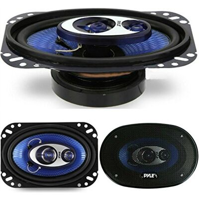Pyle COPPIA DI ALTOPARLANTI O DIFFUSORI OVALI 4" X 6" 10 CM X 15 CM PL463BL BLU 240 WATT RMS 480 WATT MAX A 3 VIE TRIASSIALI AUTO Pyle COPPIA DI ALTOPARLANTI O DIFFUSORI OVALI 4" X 6" 10 CM X 15 CM PL463BL BLU 240 WATT RMS 480 WATT MAX A 3 VIE TRIASSIALI AUTO
