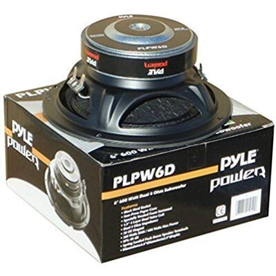 Pyle 1 PLPW6D subwoofer 16,5 cm 6,5" da 300 watt rms 600 watt max doppia bobina da 4+4 ohm dvc dual voice coil per cofano bagagliaio auto, 1 pezzo Pyle 1 PLPW6D subwoofer 16,5 cm 6,5" da 300 watt rms 600 watt max doppia bobina da 4+4 ohm dvc dual voice coil per cofano bagagliaio auto, 1 pezzo