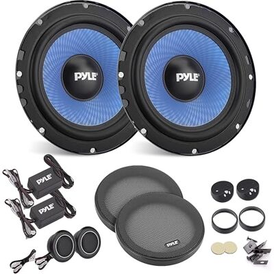 Pyle Casse Auto Sistema Altoparlanti Due Vie, Kit Componente da 16,5 Centimetri, 360 Watt, Impedenza 4 Ohm e Bobina Vocale ASV Alta Temperatura Pyle Casse Auto Sistema Altoparlanti Due Vie, Kit Componente da 16,5 Centimetri, 360 Watt, Impedenza 4 Ohm e Bobina Vocale ASV Alta Temperatura
