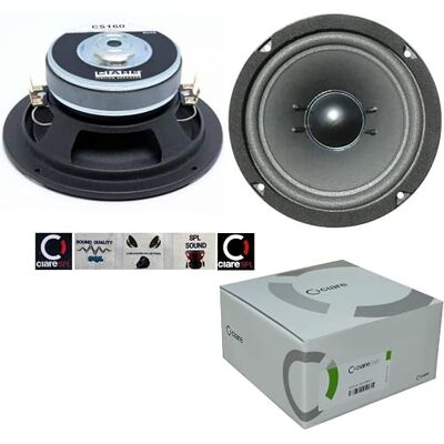Ciare 1 CS160 subwoofer da 40 + 40 watt rms e 120 + 120 watt max da 6,5" 16,50 cm 165 mm dvc doppia bobina 4 + 4 ohm ottimo porte portiere auto, 1 pezzo + 5 adesivi omaggio Ciare 1 CS160 subwoofer da 40 + 40 watt rms e 120 + 120 watt max da 6,5" 16,50 cm 165 mm dvc doppia bobina 4 + 4 ohm ottimo porte portiere auto, 1 pezzo + 5 adesivi omaggio