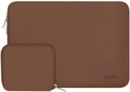 MOSISO Laptop Sleeve Compatibile con MacBook Air/Pro, 13-13,3 pollici Notebook,Compatibile con MacBook Pro 14 M3 M2 M1 Pro Max 2023-2021,Neoprene Borsa Custodia con Piccolo Case, Caramello Marrone