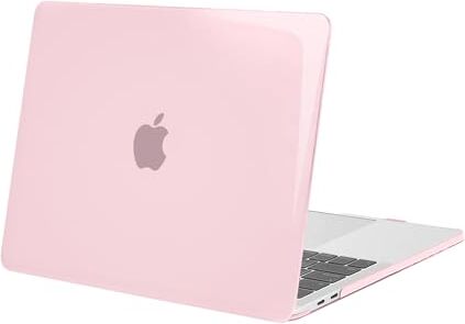 MOSISO Cover Rigida Compatibile con MacBook PRO 13 Pollici 2024 2023 2022-2016 M2 M1 A2338 A2289 A2251 A2159 A1989 A1706 A1708 Custodia Con/Senza Touch Bar,Plastica Case Copertina, Rose Pink