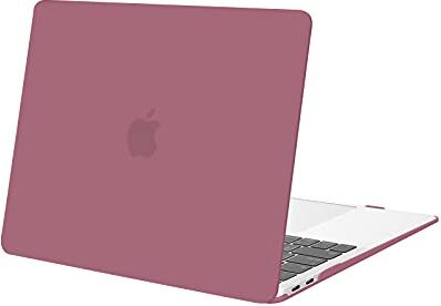 MOSISO Custodia Rigida Compatibile con MacBook Air 13 Pollici 2022 2021 2020 2019 2018 Rilascio A2337 M1 A2179 A1932 Retina Display con Touch ID,Protettiva Plastica Case Cover, tè Petalo Rosa